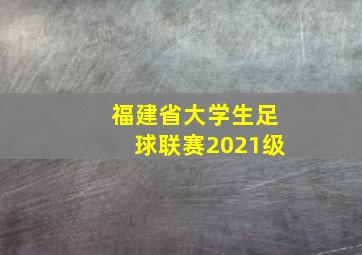 福建省大学生足球联赛2021级