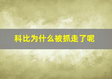 科比为什么被抓走了呢