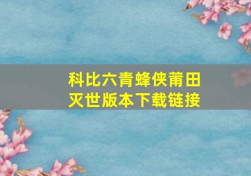 科比六青蜂侠莆田灭世版本下载链接