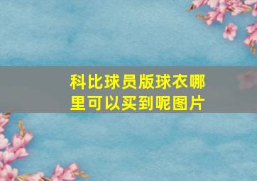 科比球员版球衣哪里可以买到呢图片