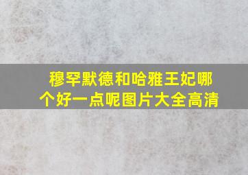 穆罕默德和哈雅王妃哪个好一点呢图片大全高清