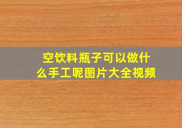 空饮料瓶子可以做什么手工呢图片大全视频