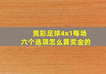 竞彩足球4x1每场六个选项怎么算奖金的