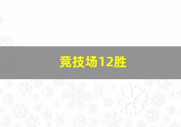 竞技场12胜