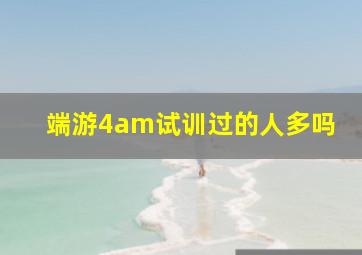 端游4am试训过的人多吗