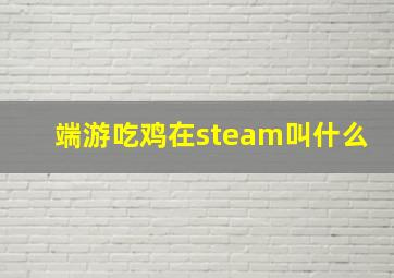 端游吃鸡在steam叫什么