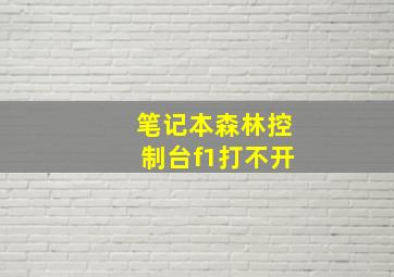 笔记本森林控制台f1打不开