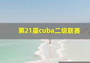 第21届cuba二级联赛