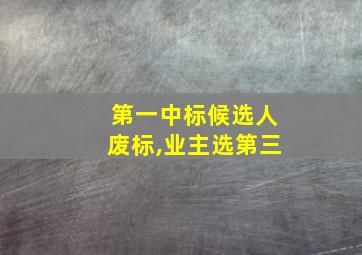 第一中标候选人废标,业主选第三