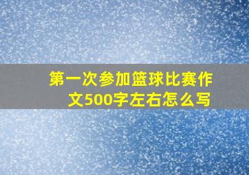 第一次参加篮球比赛作文500字左右怎么写