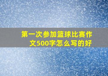 第一次参加篮球比赛作文500字怎么写的好