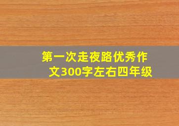 第一次走夜路优秀作文300字左右四年级