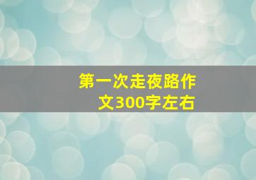 第一次走夜路作文300字左右