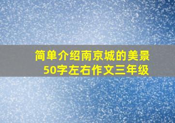 简单介绍南京城的美景50字左右作文三年级