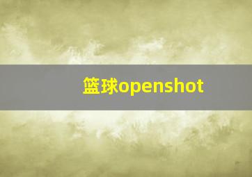 篮球openshot