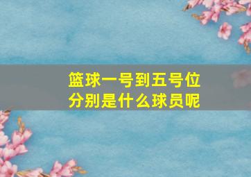 篮球一号到五号位分别是什么球员呢