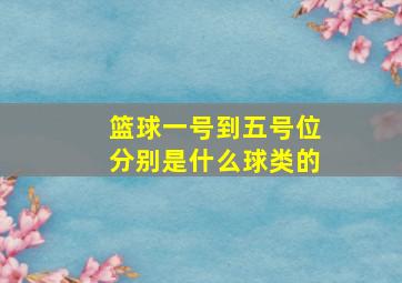 篮球一号到五号位分别是什么球类的