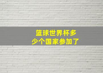 篮球世界杯多少个国家参加了