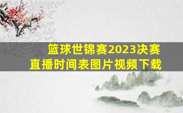 篮球世锦赛2023决赛直播时间表图片视频下载