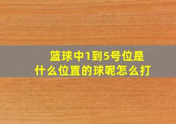 篮球中1到5号位是什么位置的球呢怎么打