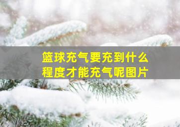 篮球充气要充到什么程度才能充气呢图片