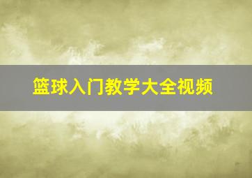 篮球入门教学大全视频