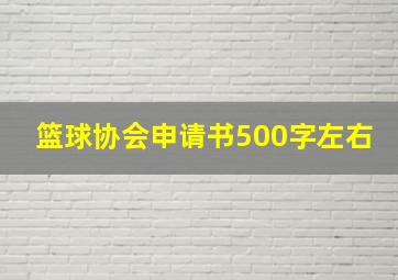 篮球协会申请书500字左右