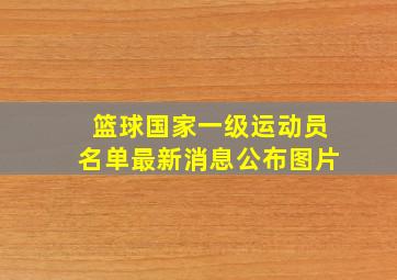 篮球国家一级运动员名单最新消息公布图片