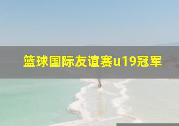 篮球国际友谊赛u19冠军