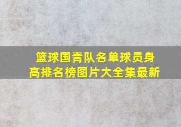 篮球国青队名单球员身高排名榜图片大全集最新