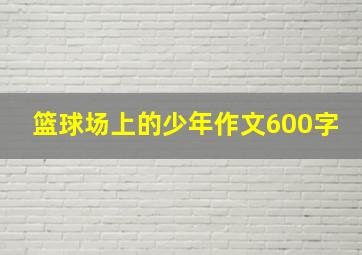 篮球场上的少年作文600字