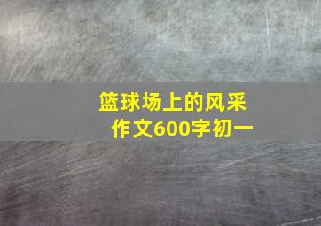 篮球场上的风采作文600字初一