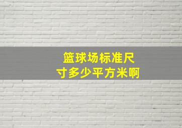 篮球场标准尺寸多少平方米啊