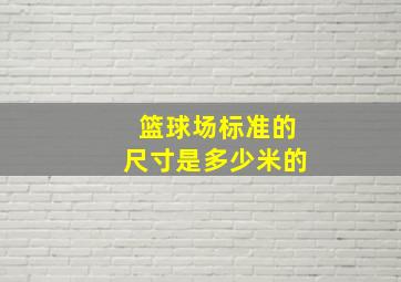 篮球场标准的尺寸是多少米的