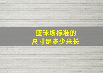 篮球场标准的尺寸是多少米长