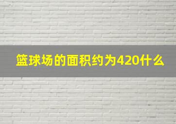 篮球场的面积约为420什么