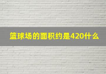 篮球场的面积约是420什么