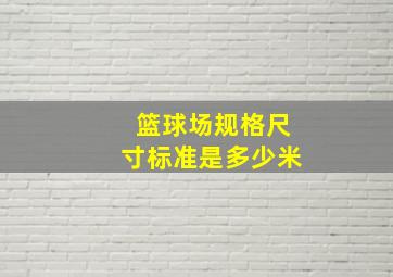 篮球场规格尺寸标准是多少米