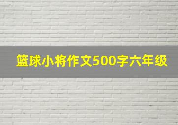 篮球小将作文500字六年级