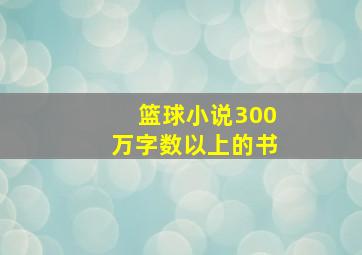 篮球小说300万字数以上的书