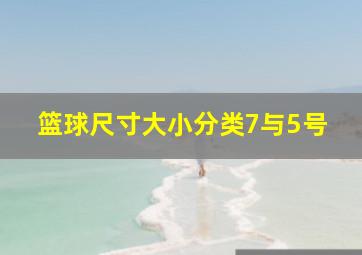 篮球尺寸大小分类7与5号