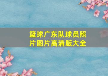 篮球广东队球员照片图片高清版大全