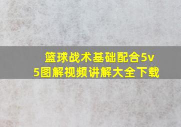 篮球战术基础配合5v5图解视频讲解大全下载