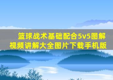 篮球战术基础配合5v5图解视频讲解大全图片下载手机版