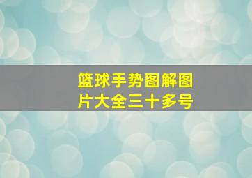 篮球手势图解图片大全三十多号