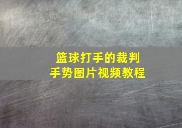 篮球打手的裁判手势图片视频教程