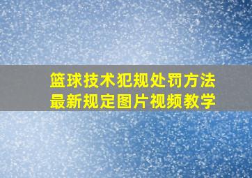 篮球技术犯规处罚方法最新规定图片视频教学