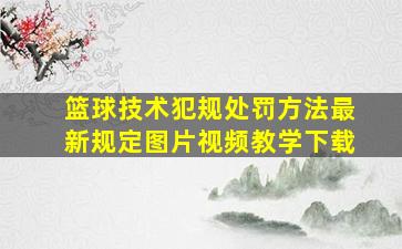 篮球技术犯规处罚方法最新规定图片视频教学下载