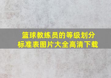 篮球教练员的等级划分标准表图片大全高清下载