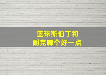 篮球斯伯丁和耐克哪个好一点